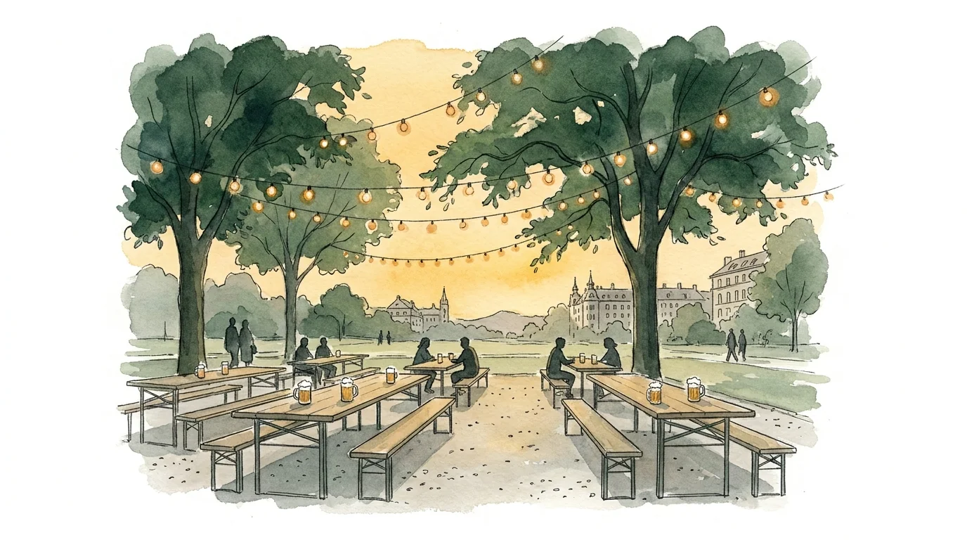 大通公園のビアガーデン(イラスト)